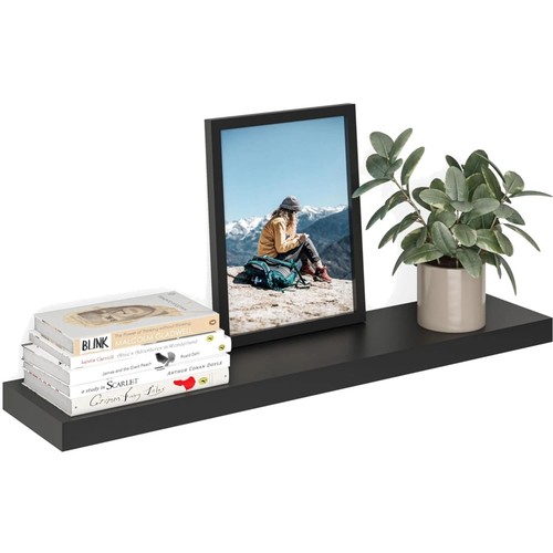 Black engineered wood floating - black,