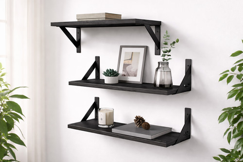 Forbena black floating shelves - forbena,