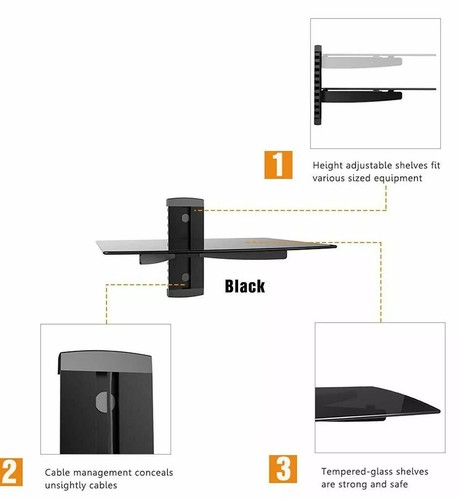 Vonhaus floating shelves black - floating,